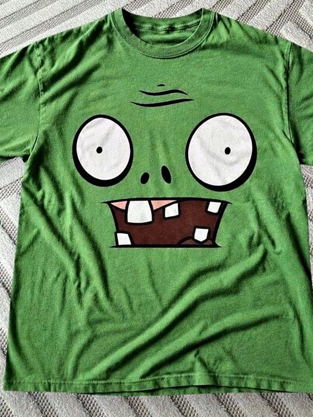Zombies Lime Green Zombie Big Face T-Shirt